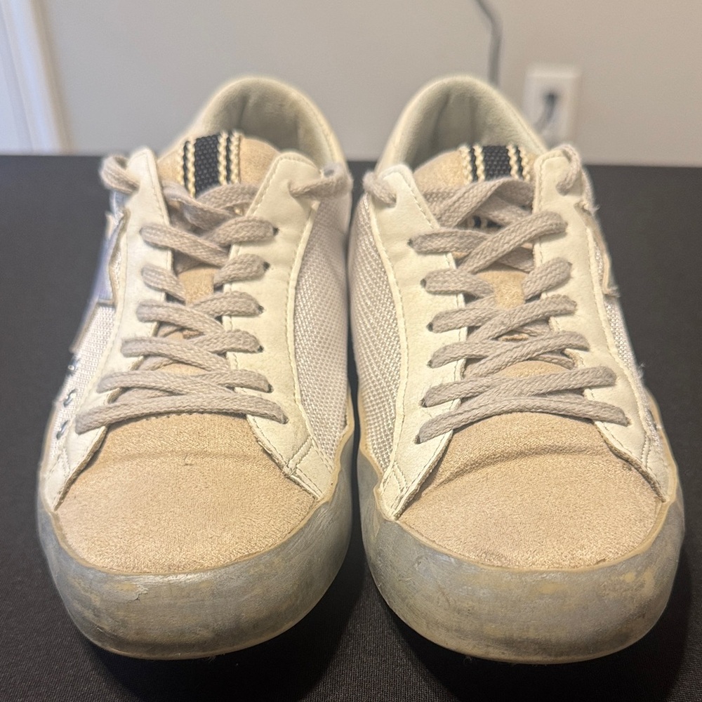 ShuShop Beige and White Women's Sneakers